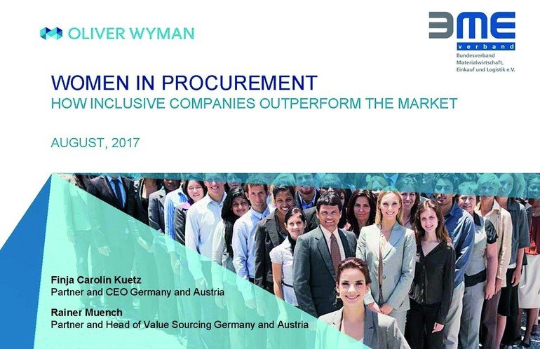 BME/Oliver-Wyman-Umfrage unter europäischen Einkaufschefs