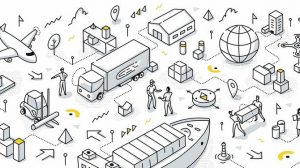 Logistics_concept._Transportation_&_distribution_of_goods._Inventory_management_&_cargo_delivery_service._Isometric_doodle_illustration_for_web_banners,_hero_images,_printed_materials