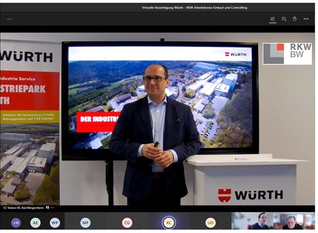RKW-Arbeitskreis Einkauf virtuell zu Besuch bei Würth Industrie Service