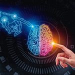 Hand_pointing_at_glowing_digital_brain._Artificial_intelligence_and_future_concept._3D_Rendering_